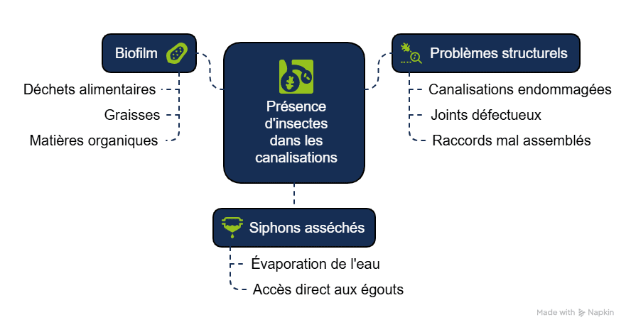 schéma problèmes évacuation